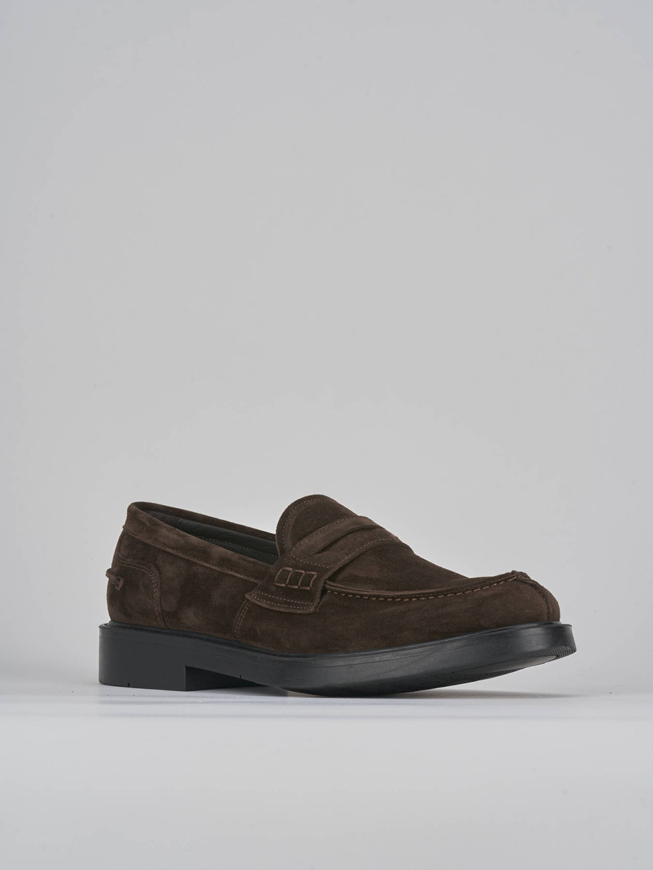 Loafers dark brown suede