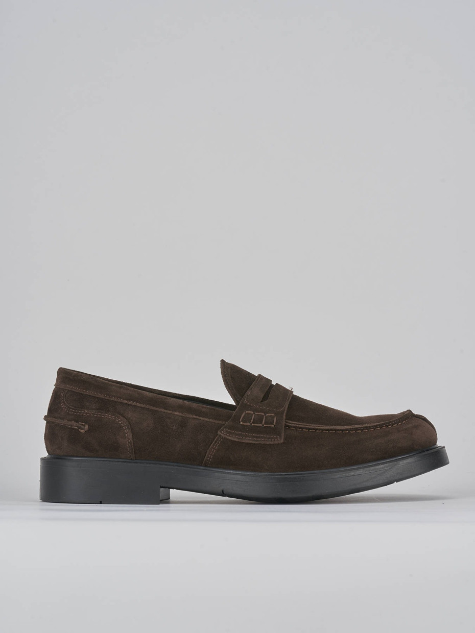 Loafers dark brown suede