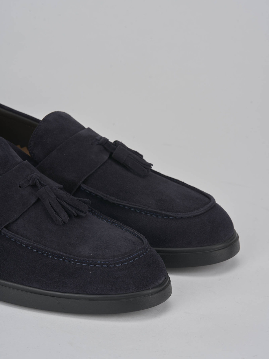 Loafers blu suede