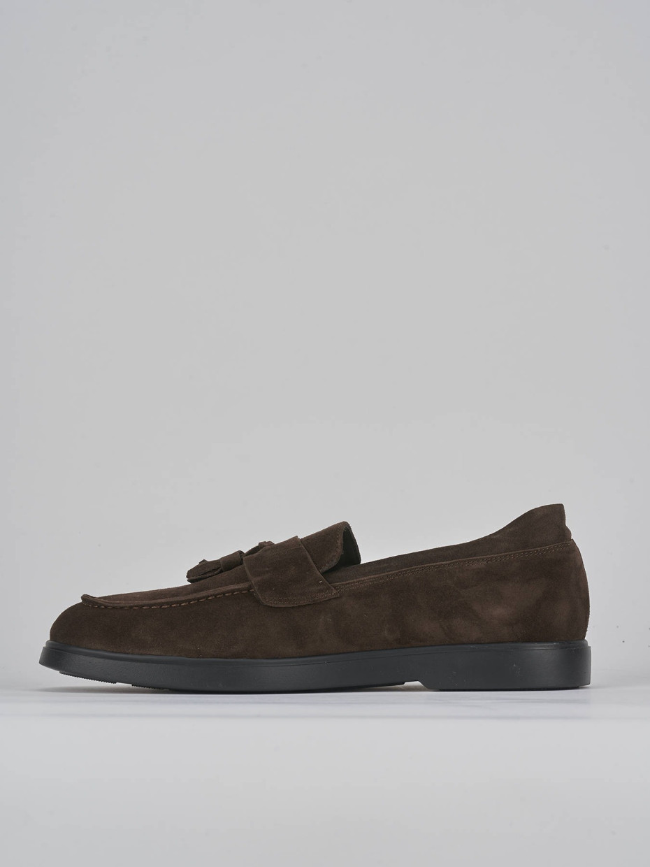 Loafers dark brown suede