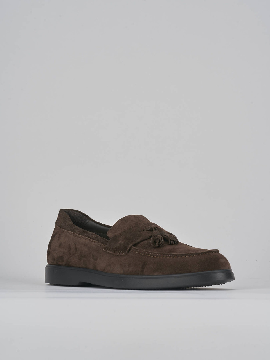 Loafers dark brown suede