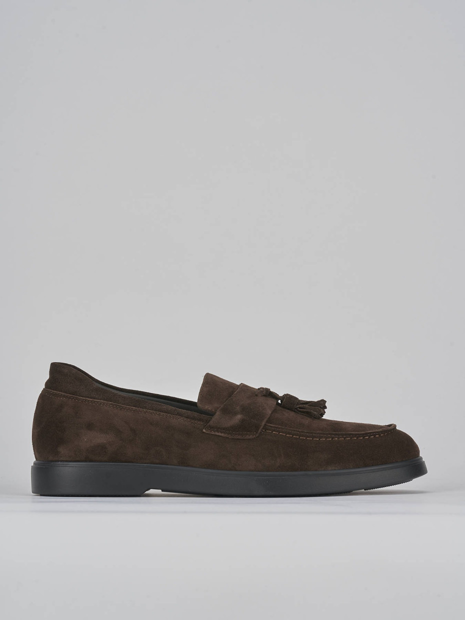 Loafers dark brown suede