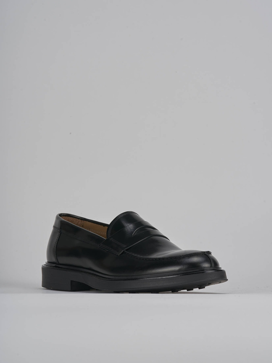 Loafers black leather