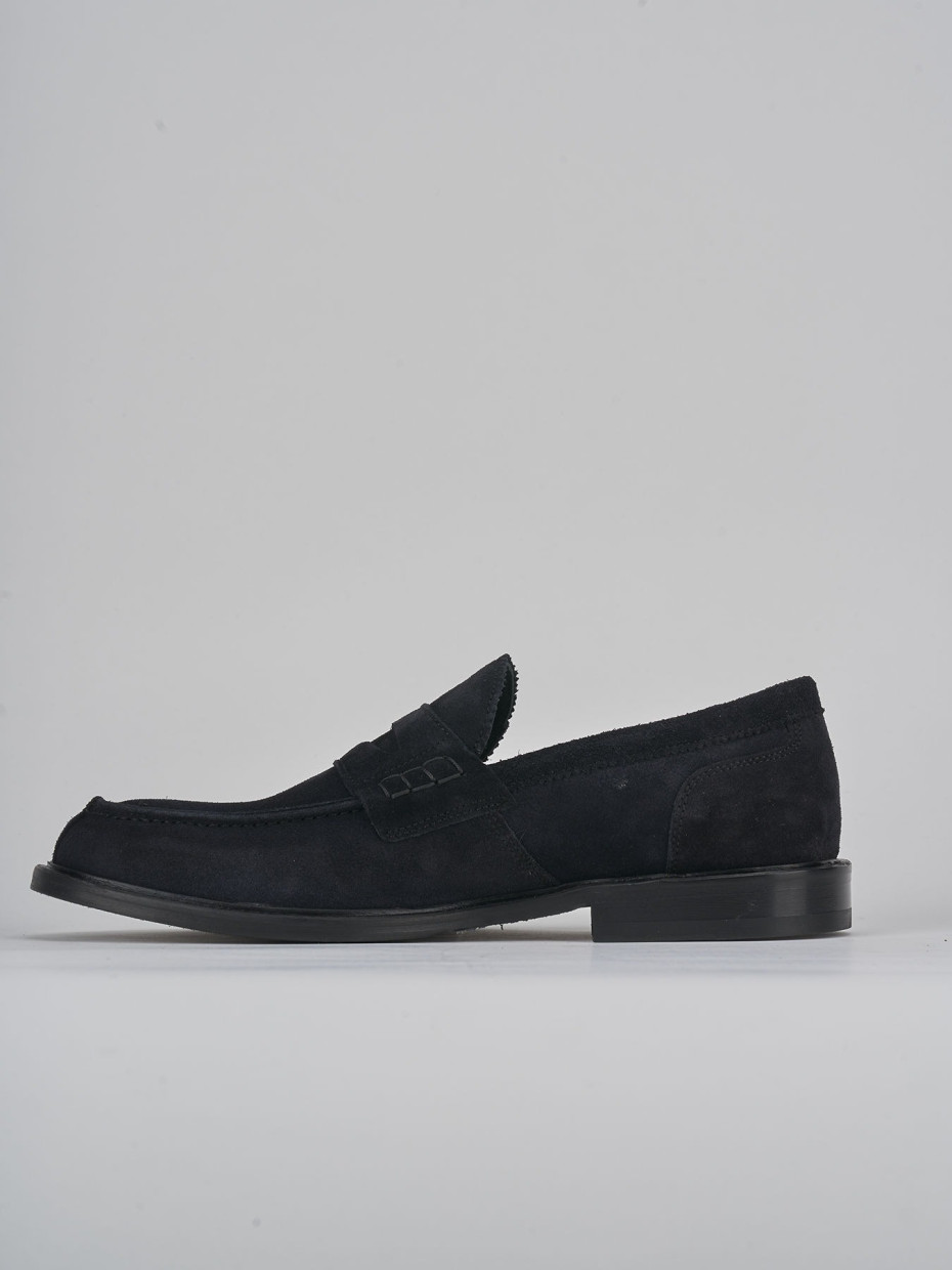 Mocassini camoscio blu