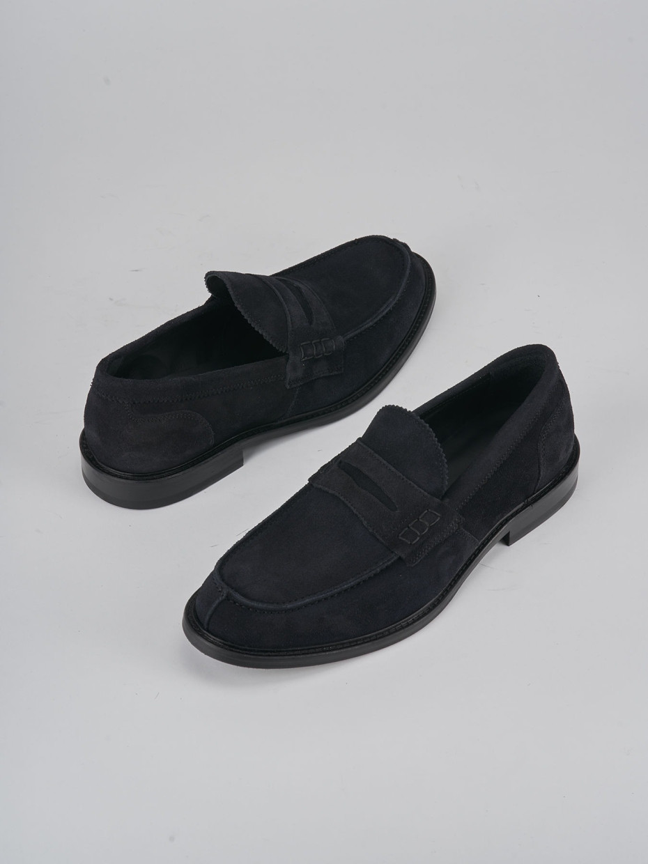 Loafers blu suede