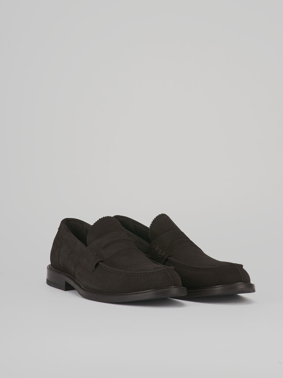 Loafers dark brown suede