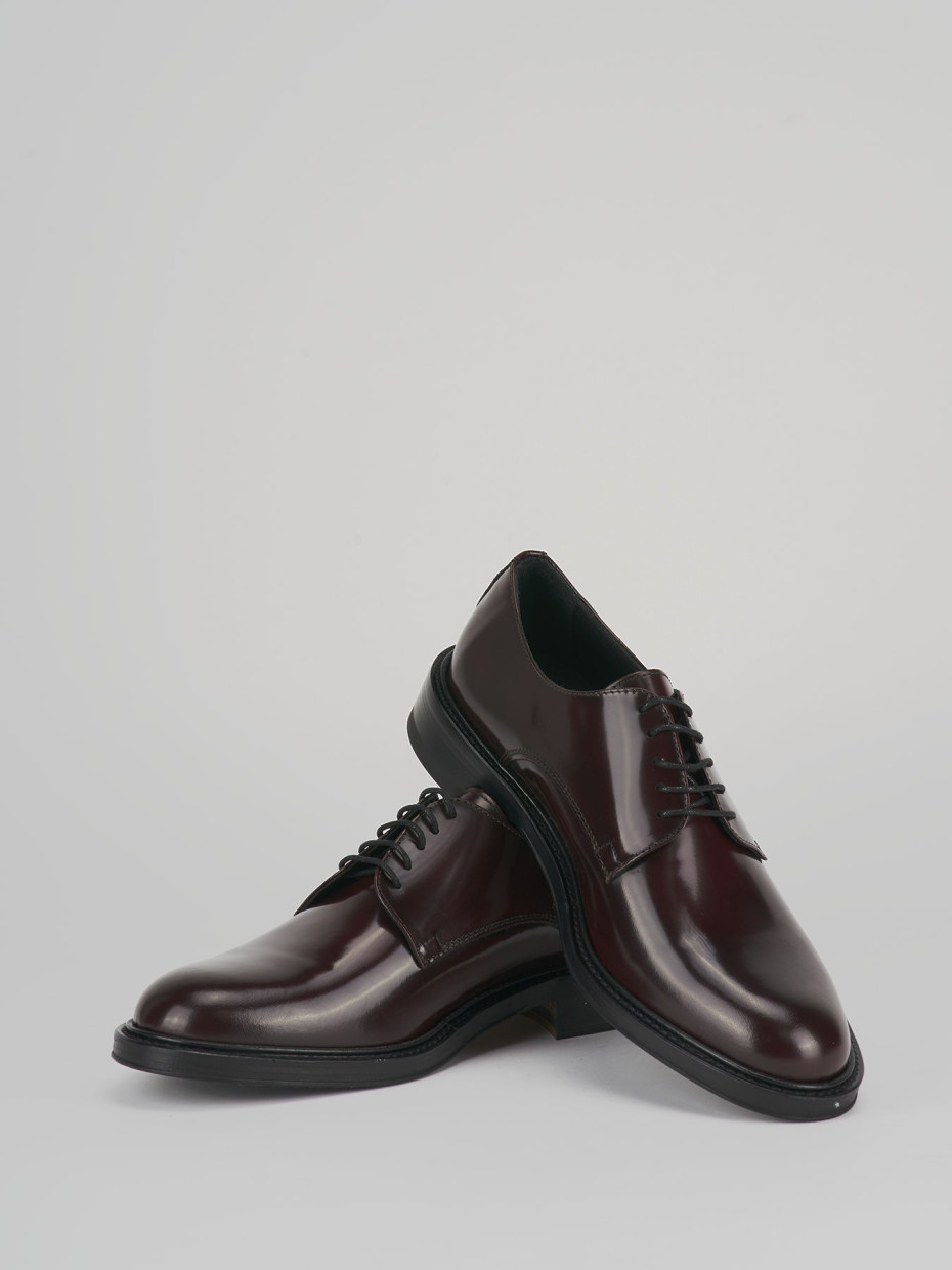 Lace-up shoes bordeaux leather