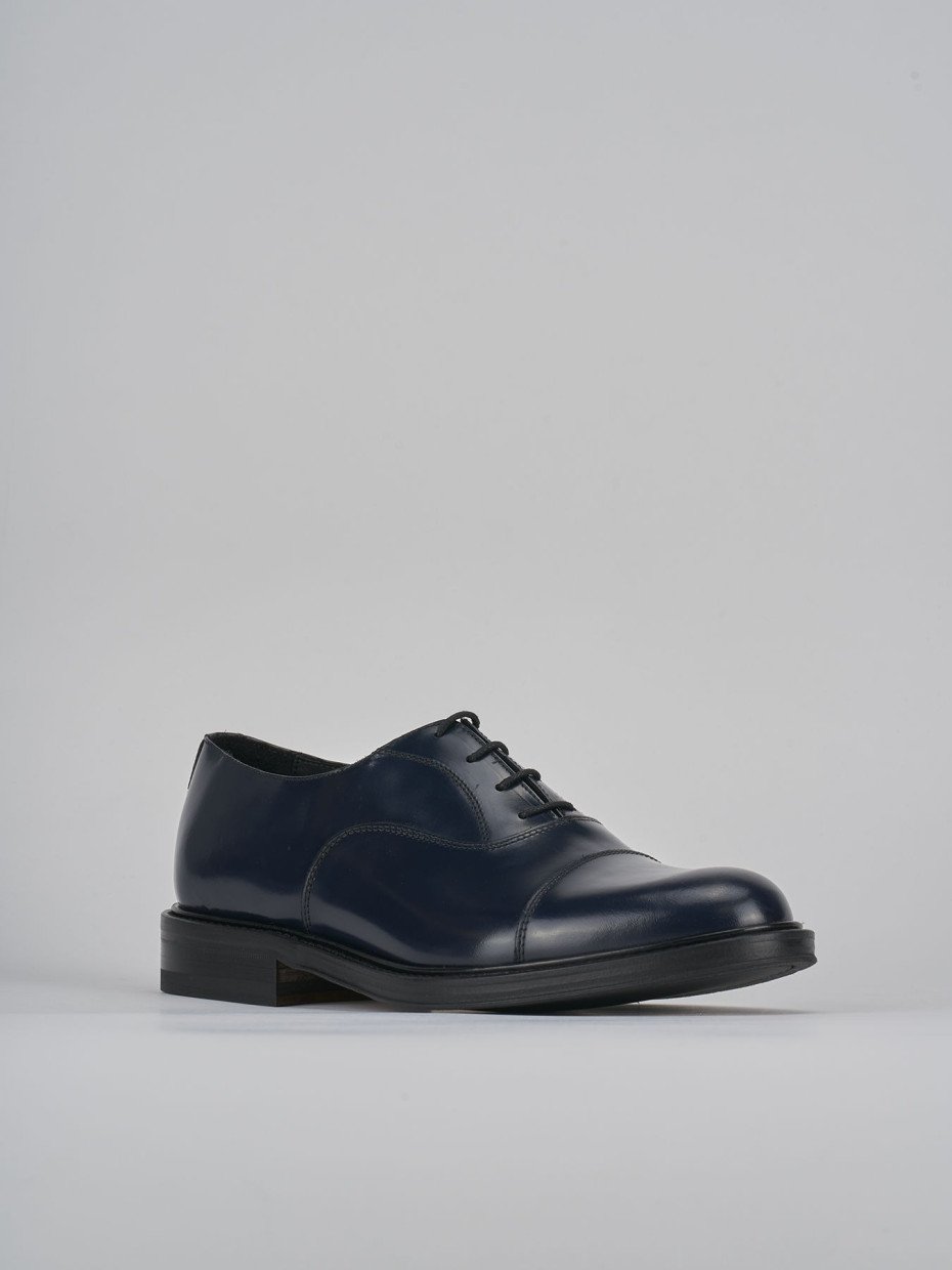 Lace-up shoes blu leather