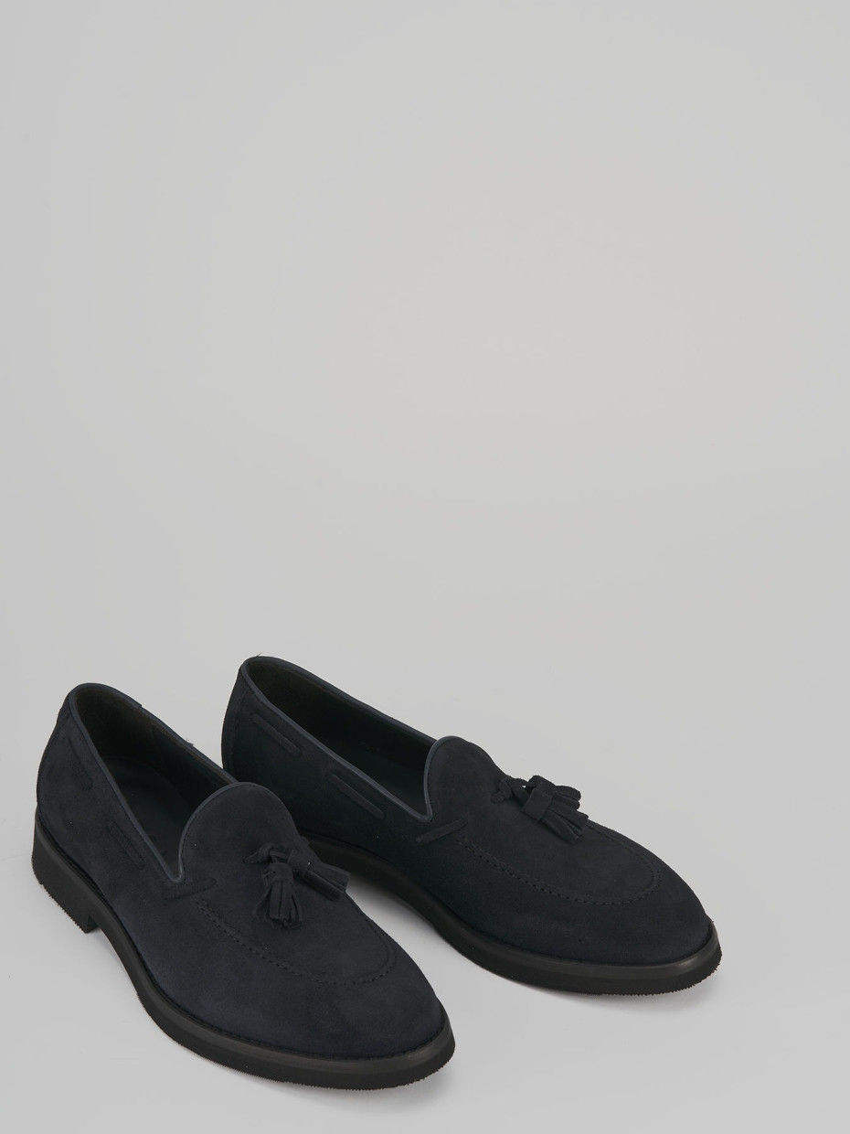 Loafers blu suede