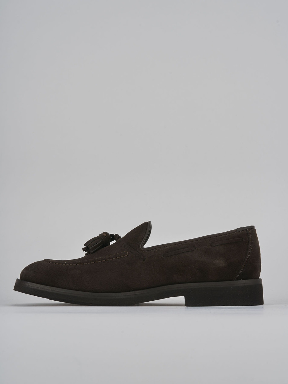 Loafers dark brown suede