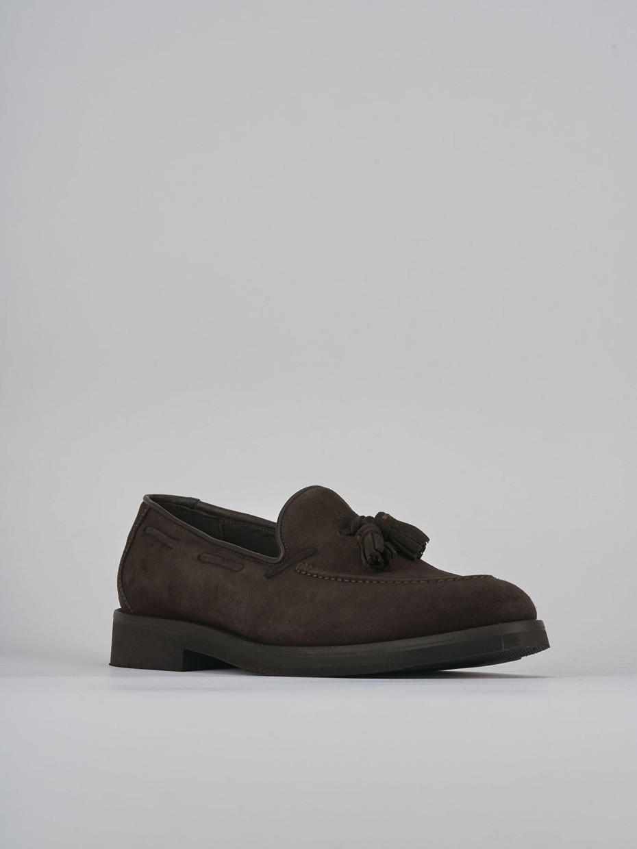 Loafers dark brown suede