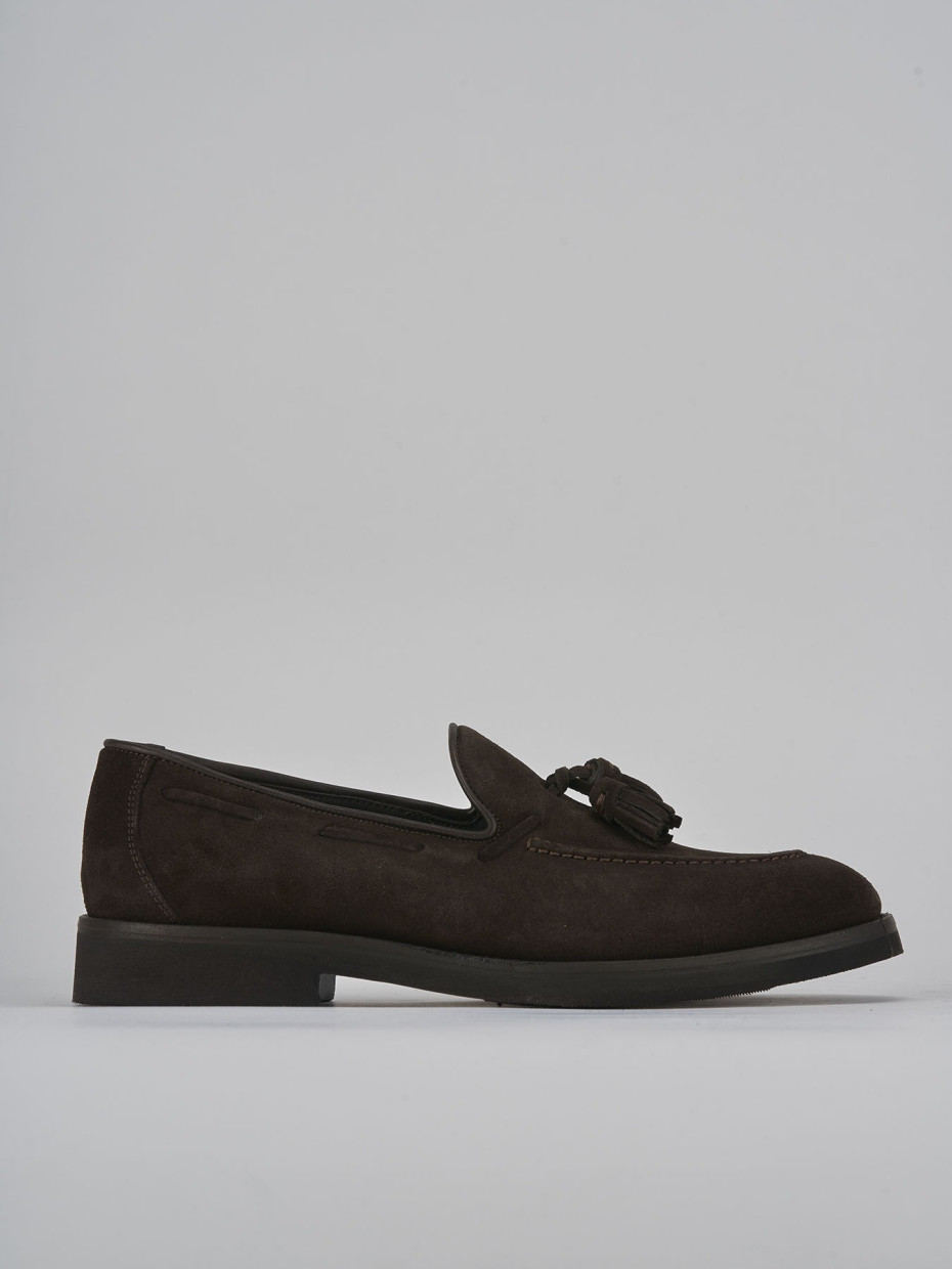 Loafers dark brown suede