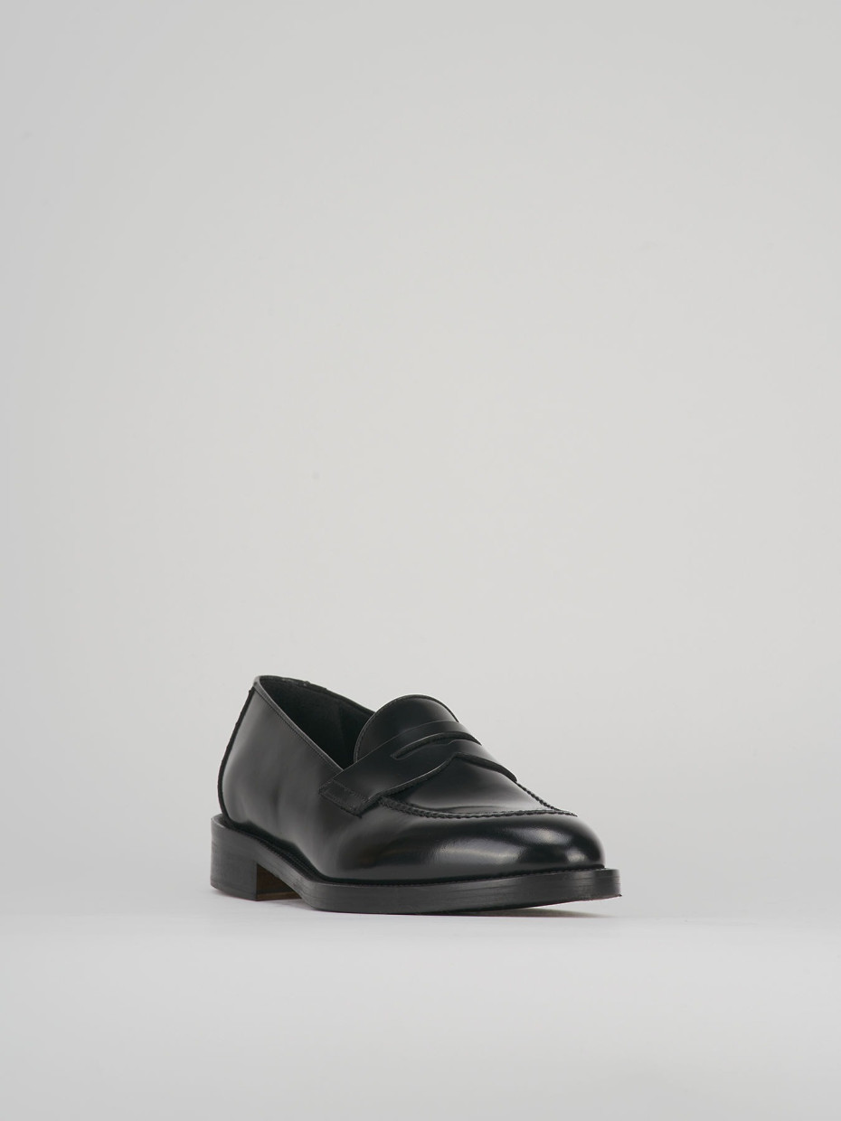 Loafers black leather