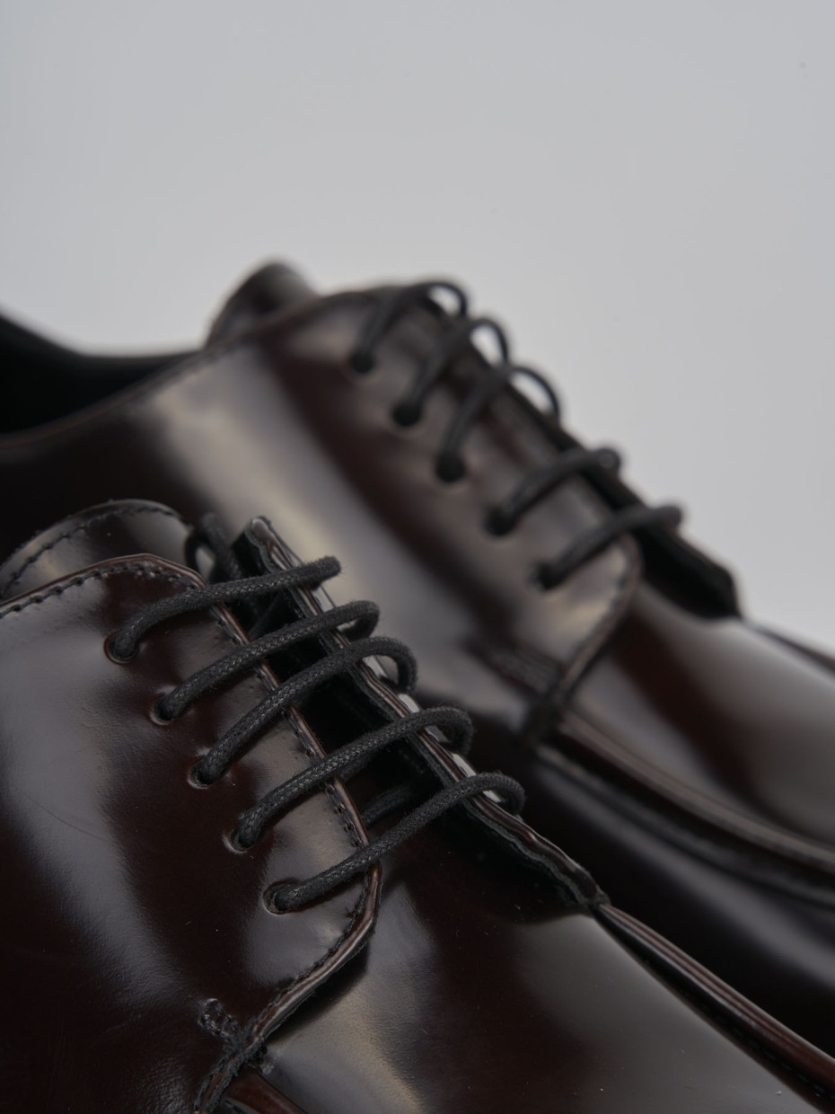 Lace-up shoes woman heel 2 cm dark brown leather | Barca Stores Lace-up shoes woman heel 2 cm dark brown leather | Barca Stores