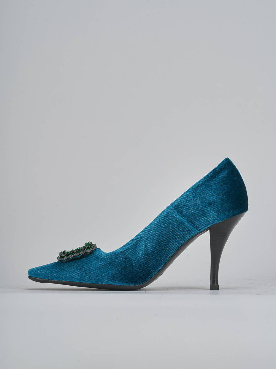 Decollete shop velluto blu