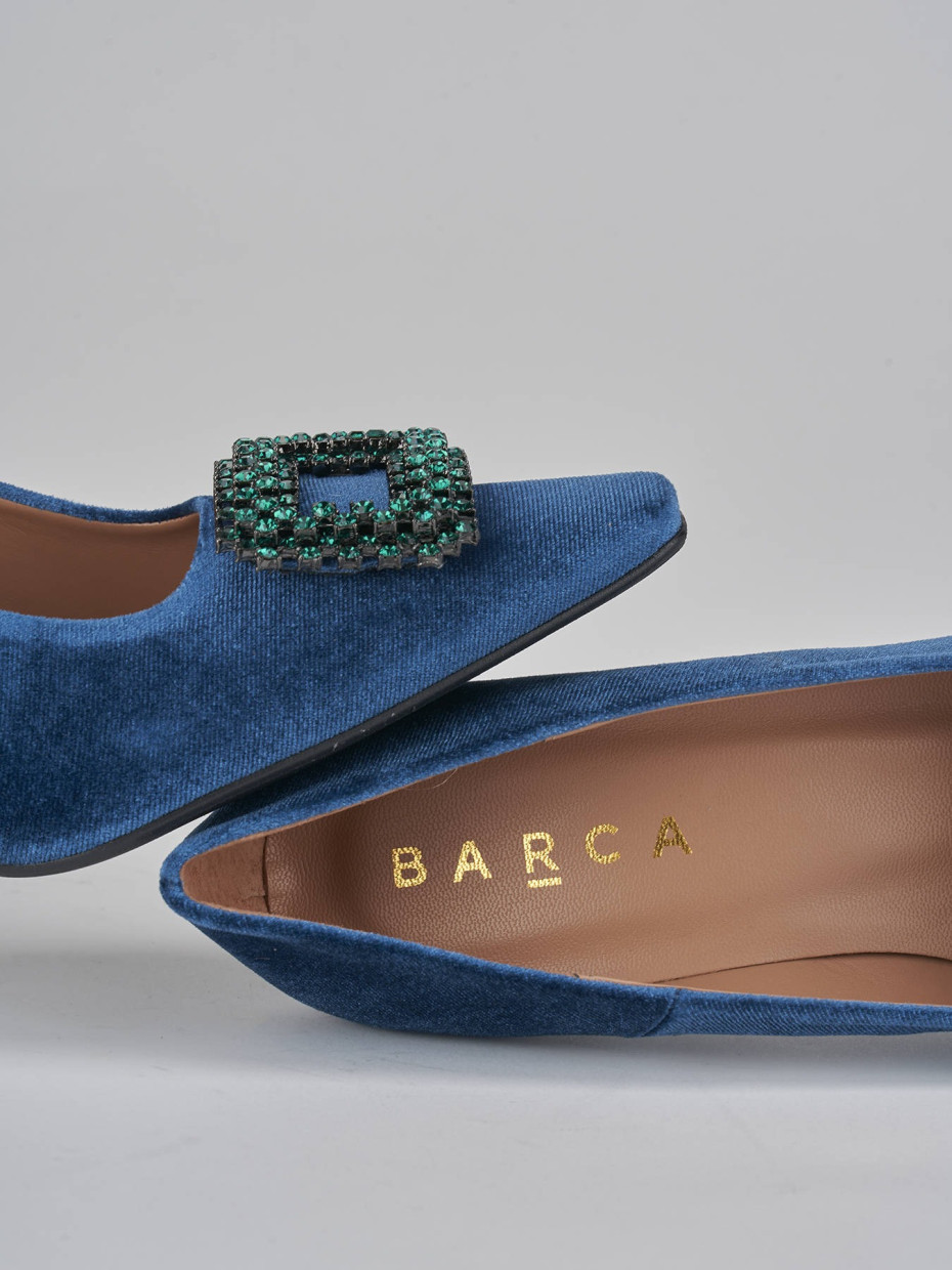Decollete sales velluto blu