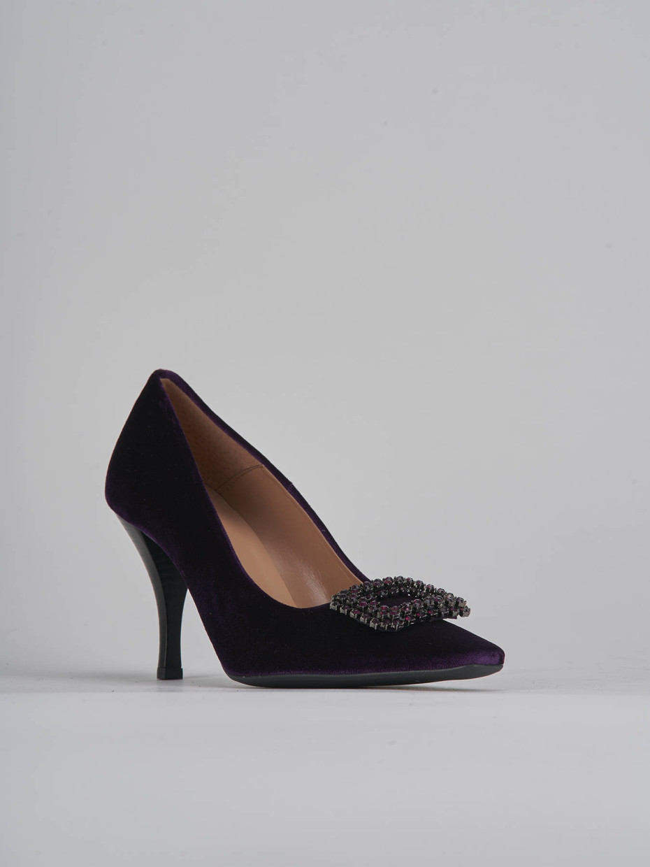 Pumps heel 9 cm violet velvet