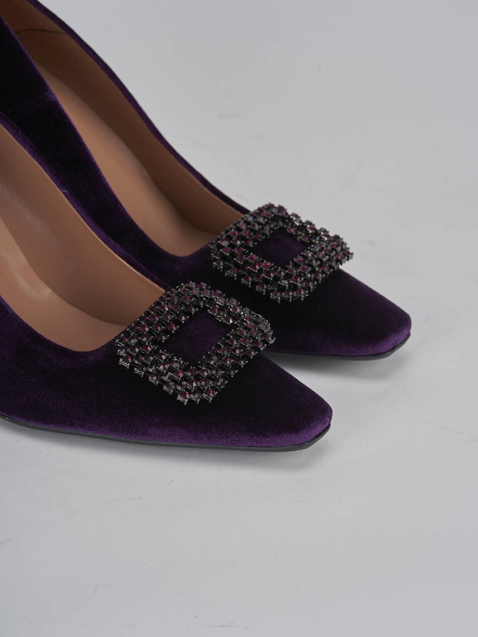 Pumps heel 9 cm violet velvet