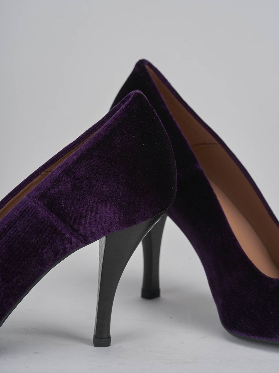 Pumps heel 9 cm violet velvet