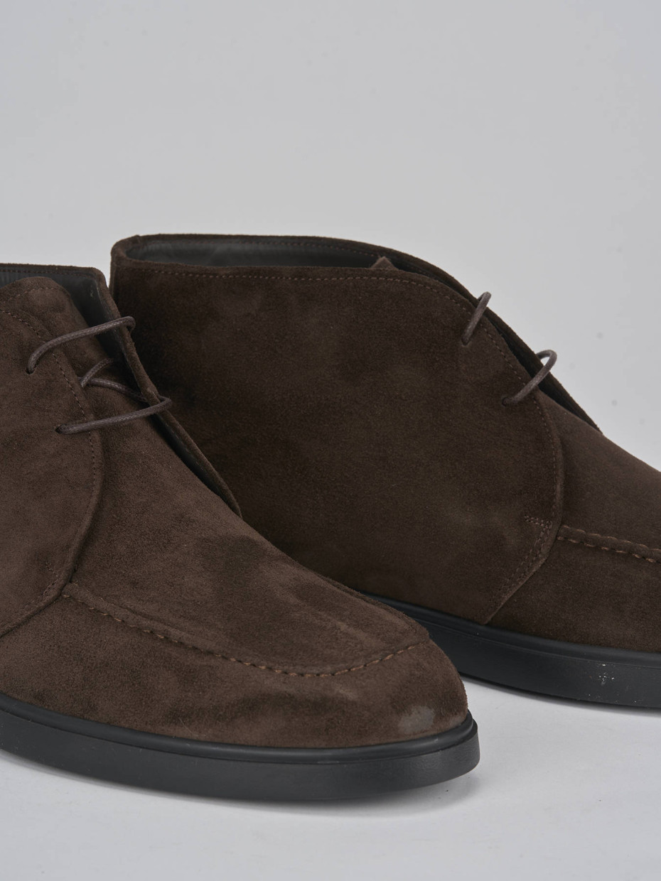 Ankle boots dark brown suede