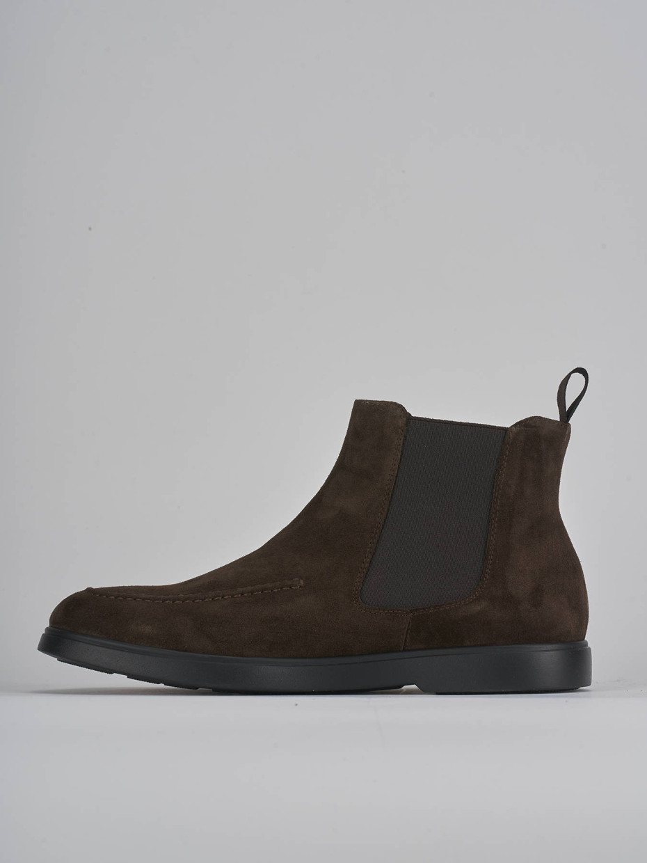 Ankle boots dark brown suede