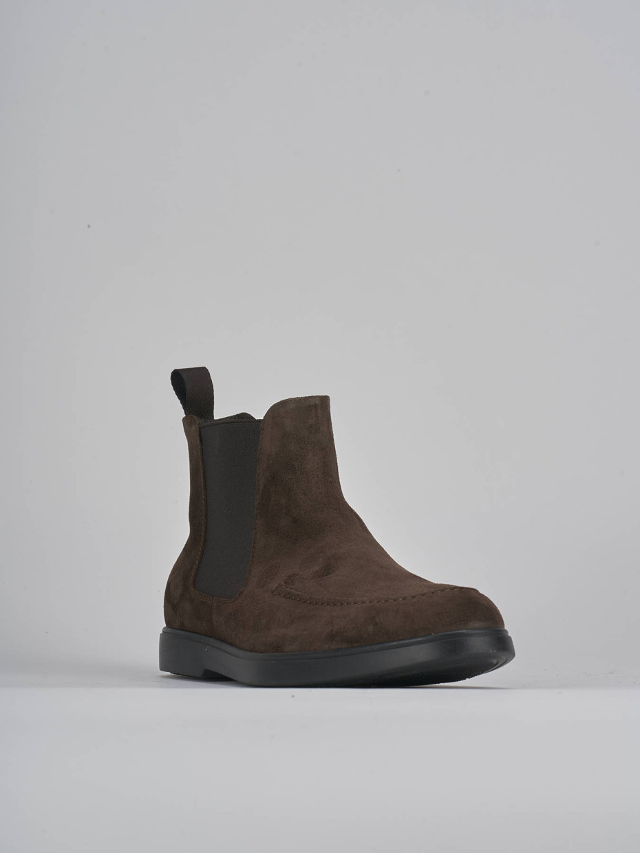 Ankle boots dark brown suede