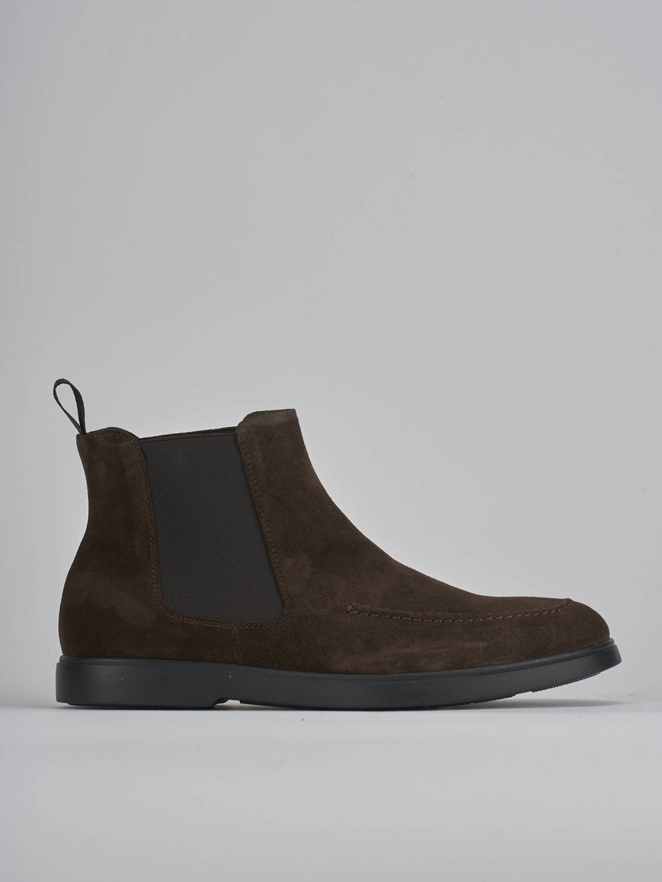 Ankle boots dark brown suede