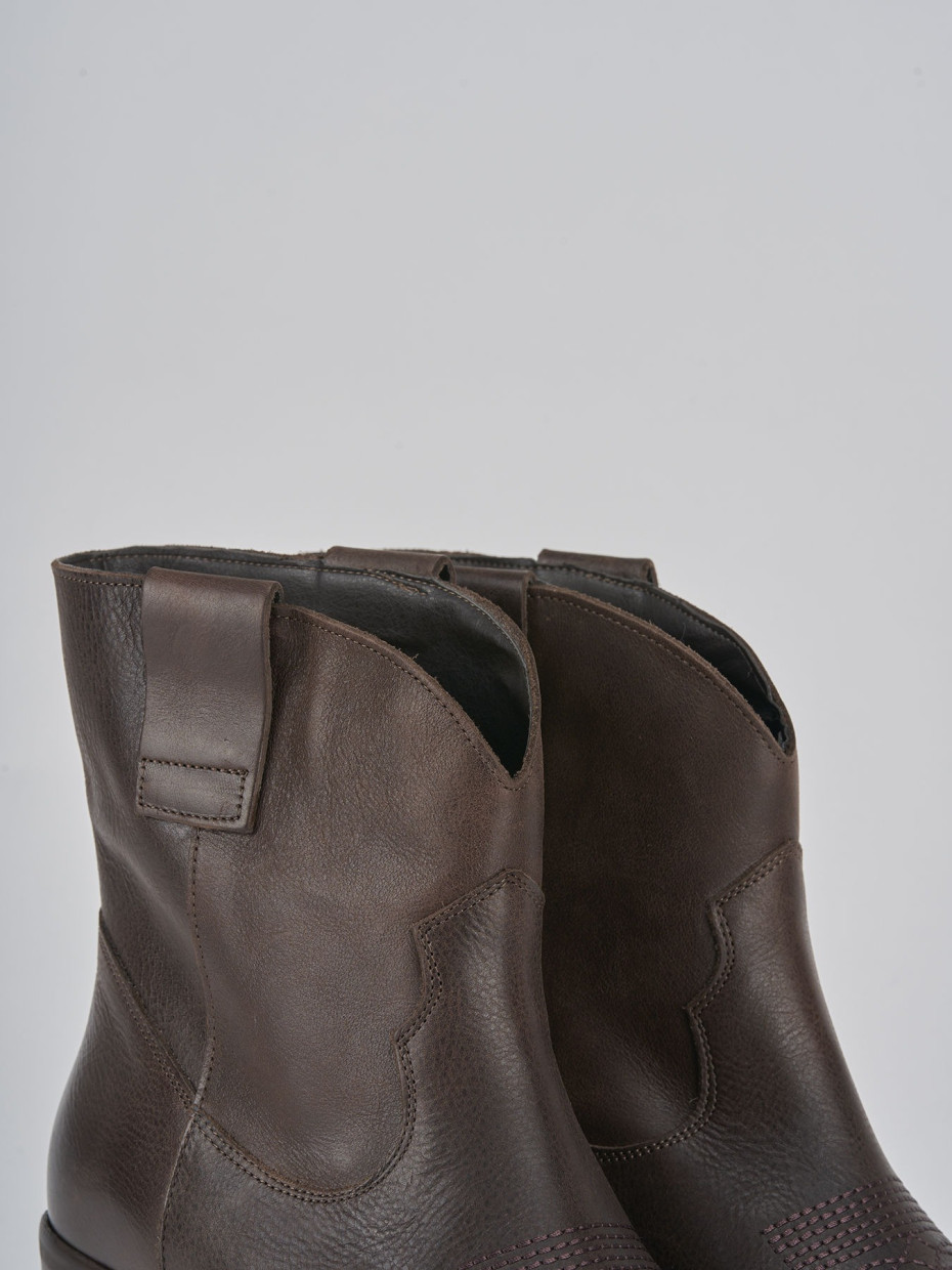 Stivaletti tacco 3cm pelle testa