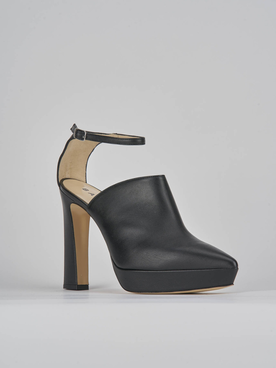 Décolleté e slingback tacco 11cm pelle nero