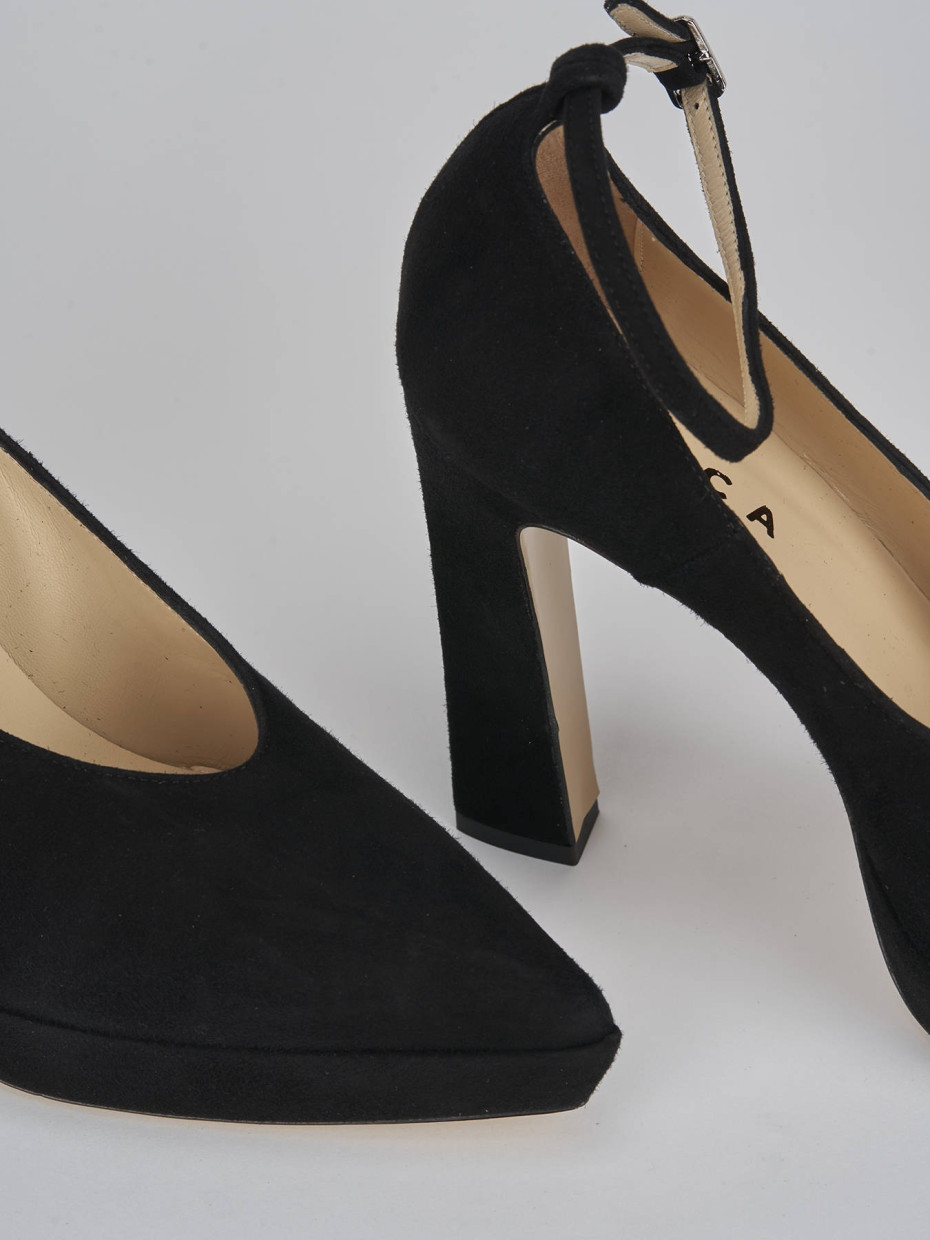 Pumps heel 11 cm black suede