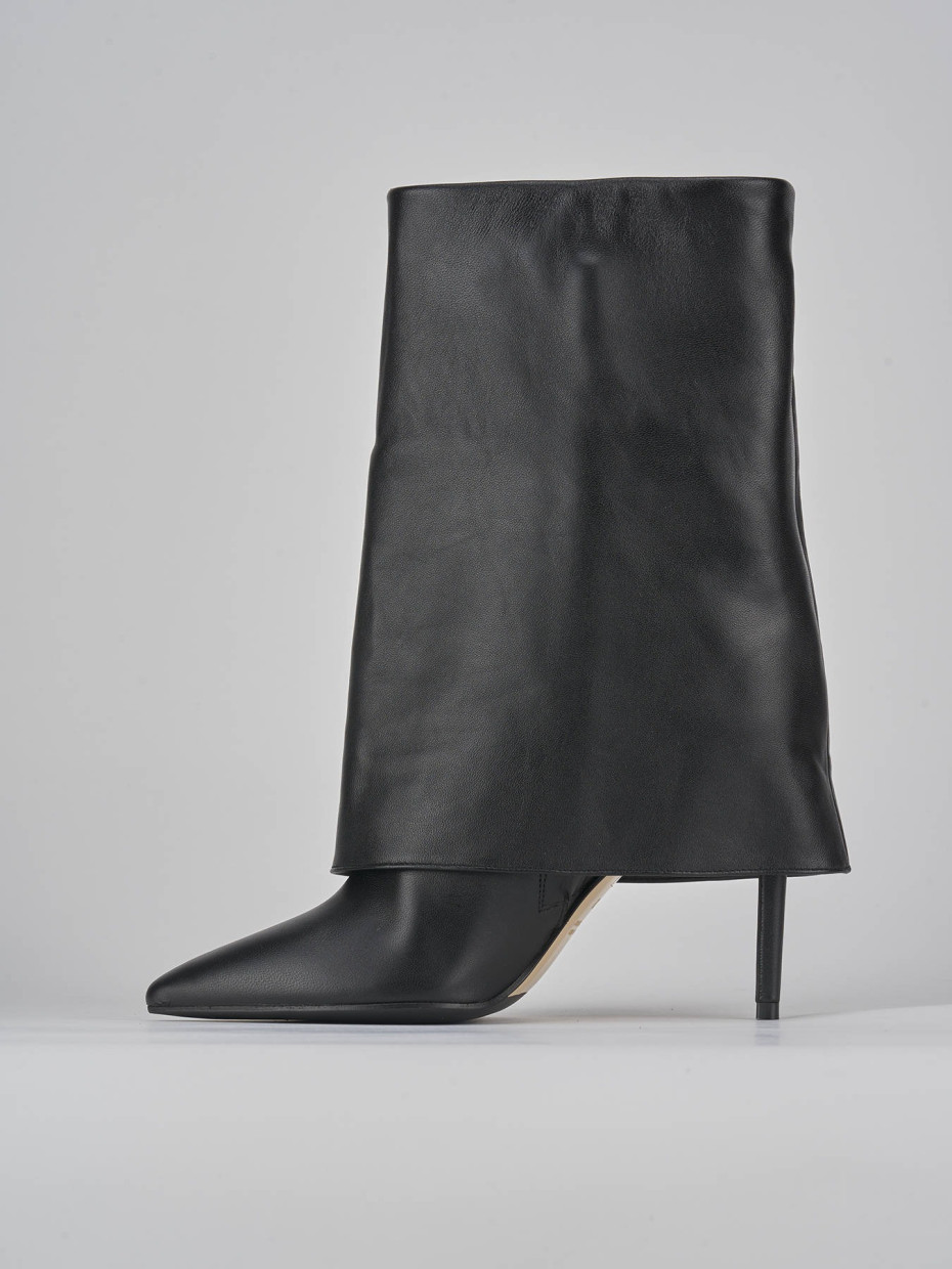 Stivali tacco 11cm pelle nero