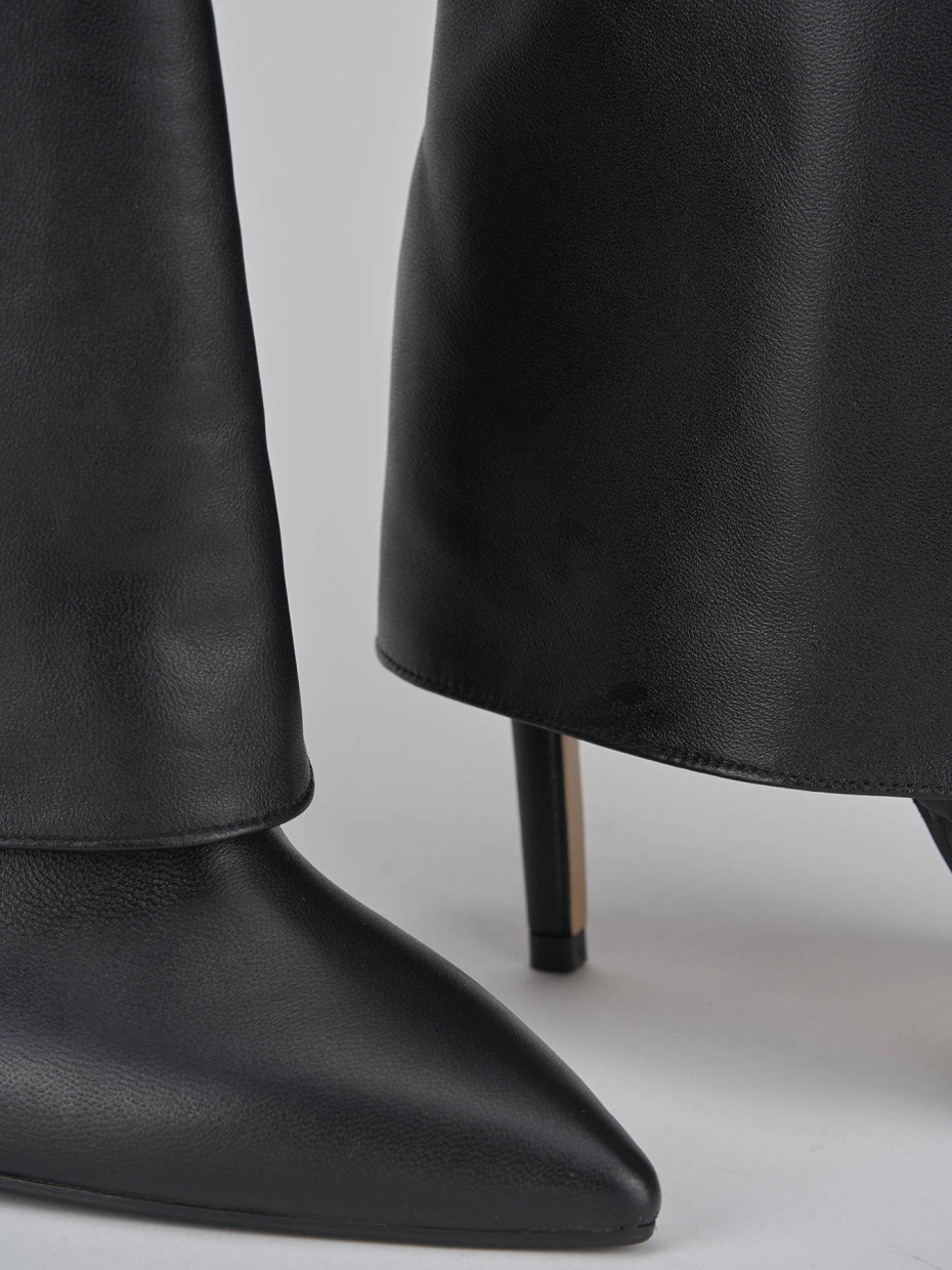 Stivali tacco 11cm pelle nero