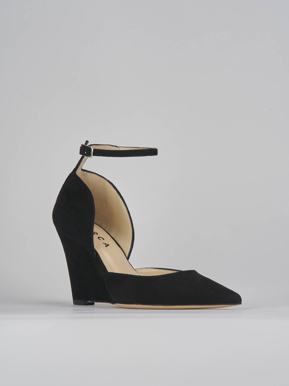 Pumps heel 8 cm black suede