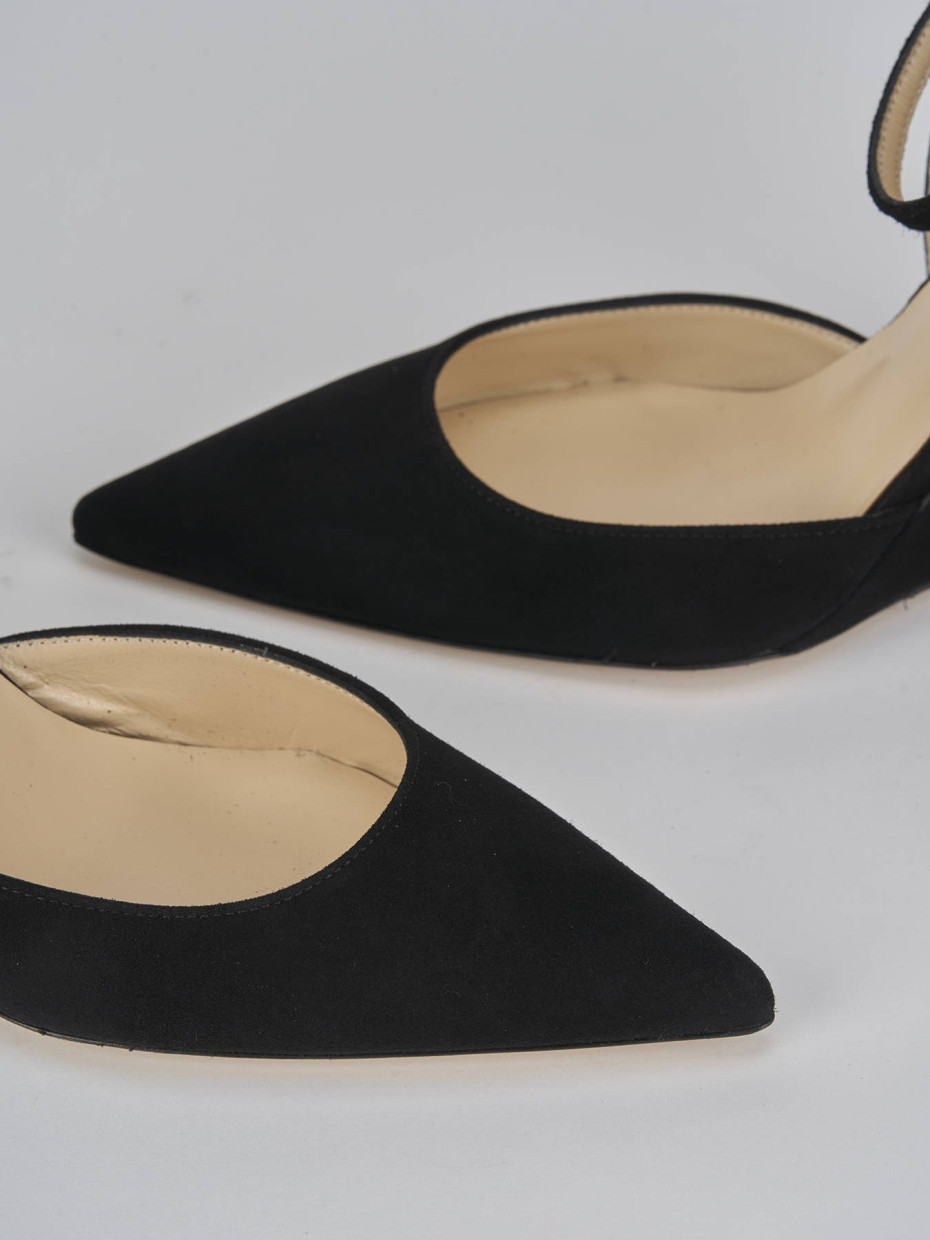 Pumps heel 8 cm black suede