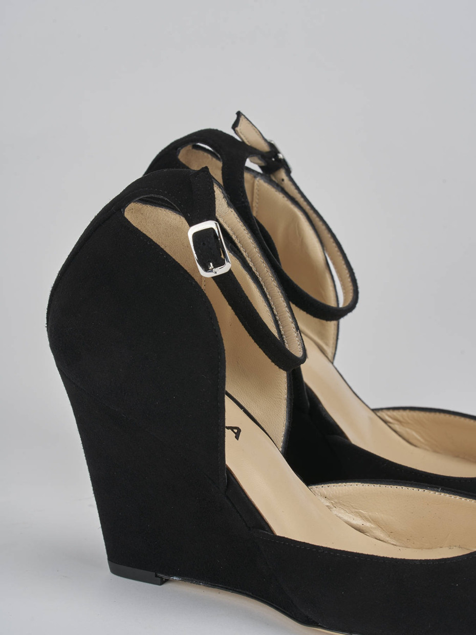 Pumps heel 8 cm black suede