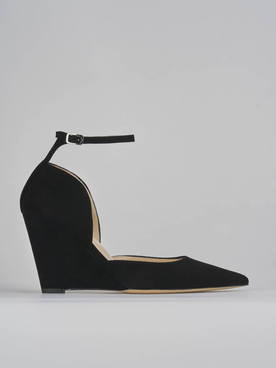 Pumps heel 8 cm black suede