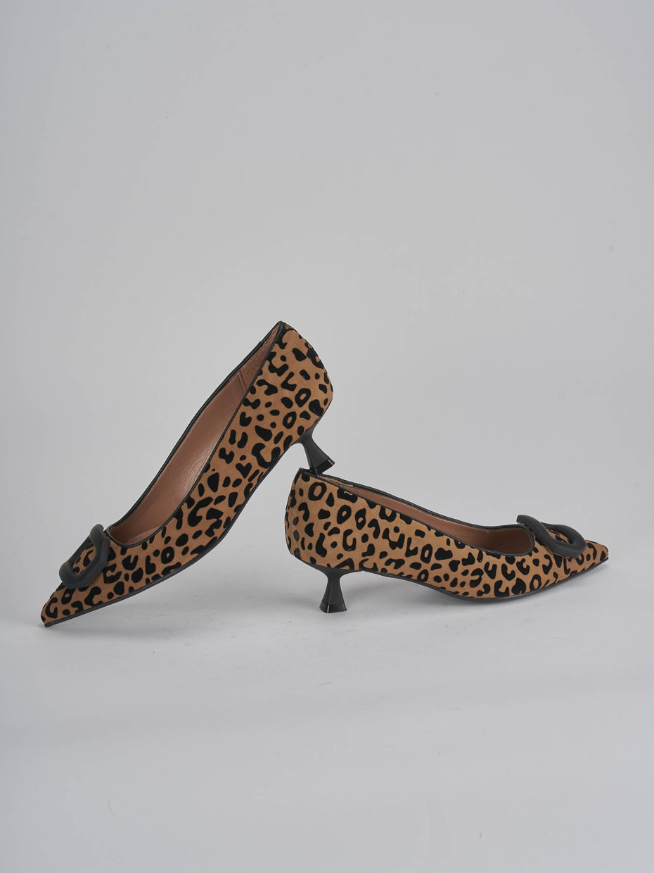 Pumps heel 9 cm multicolor suede