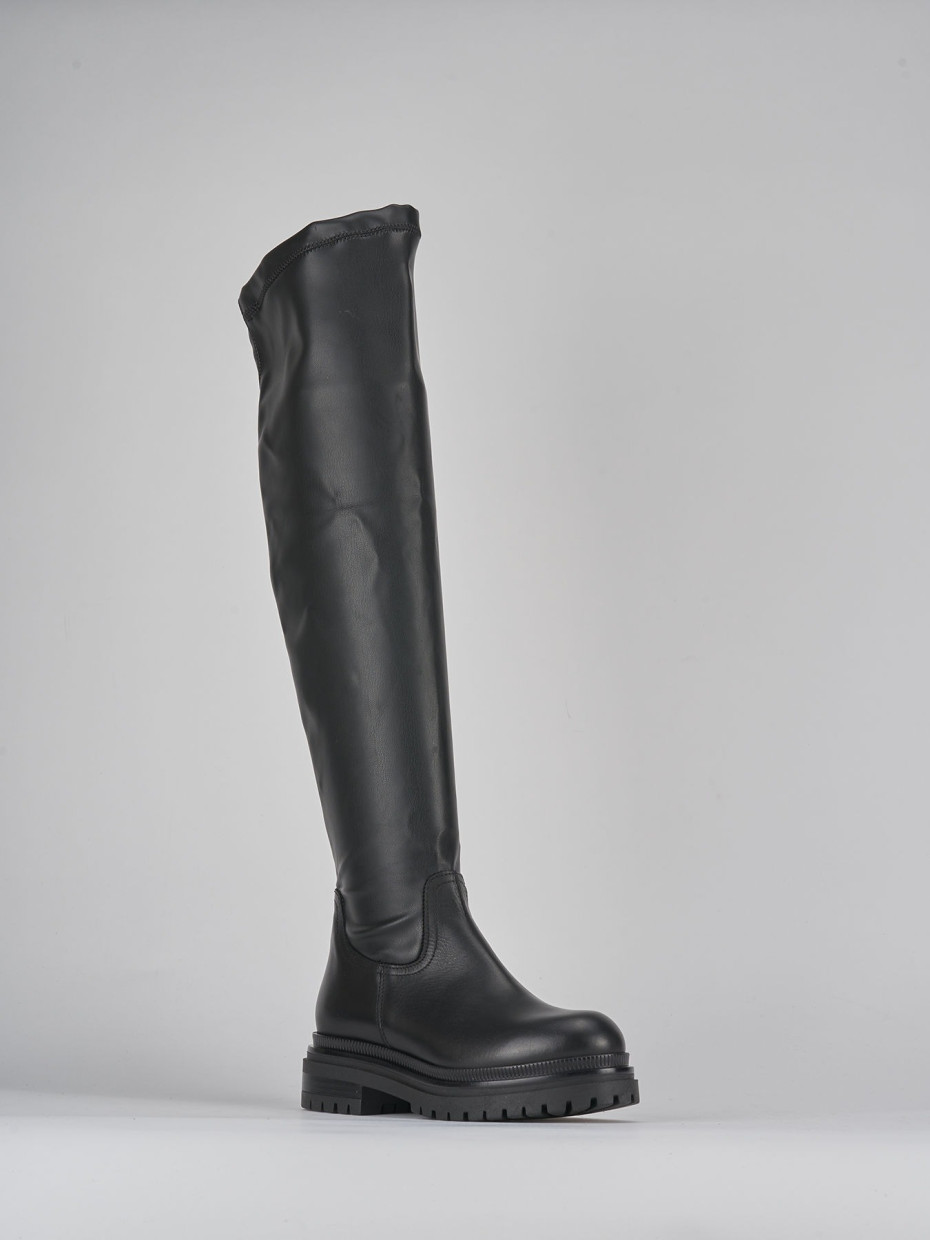 Stivali tacco 3cm pelle nero Barca Stores