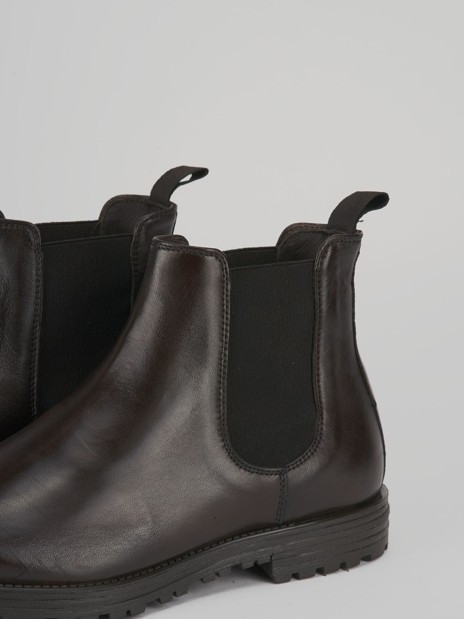 Ankle boots dark brown leather