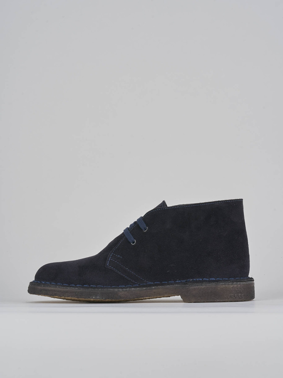 Combat boots blu suede