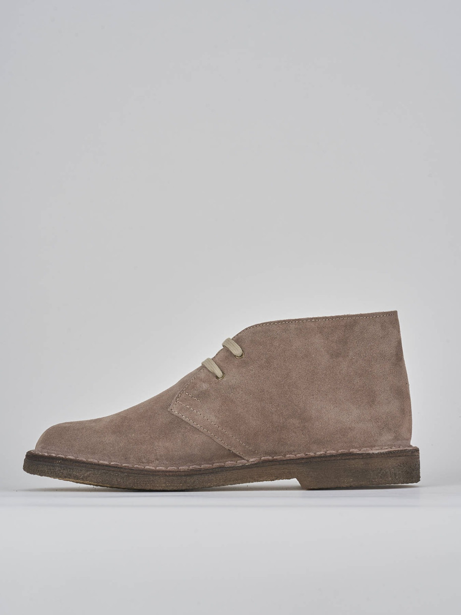 Combat boots beige suede