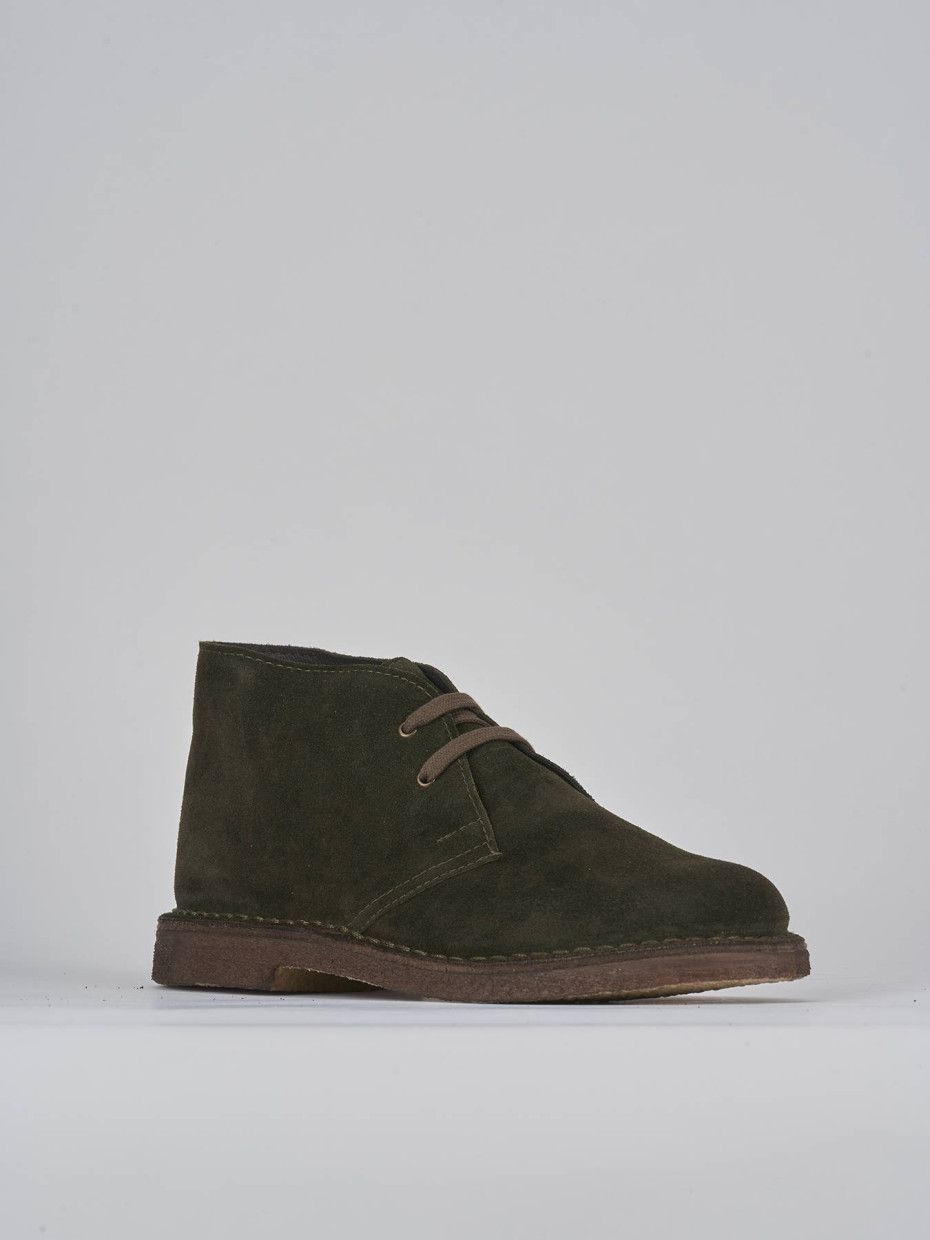 Combat boots green suede