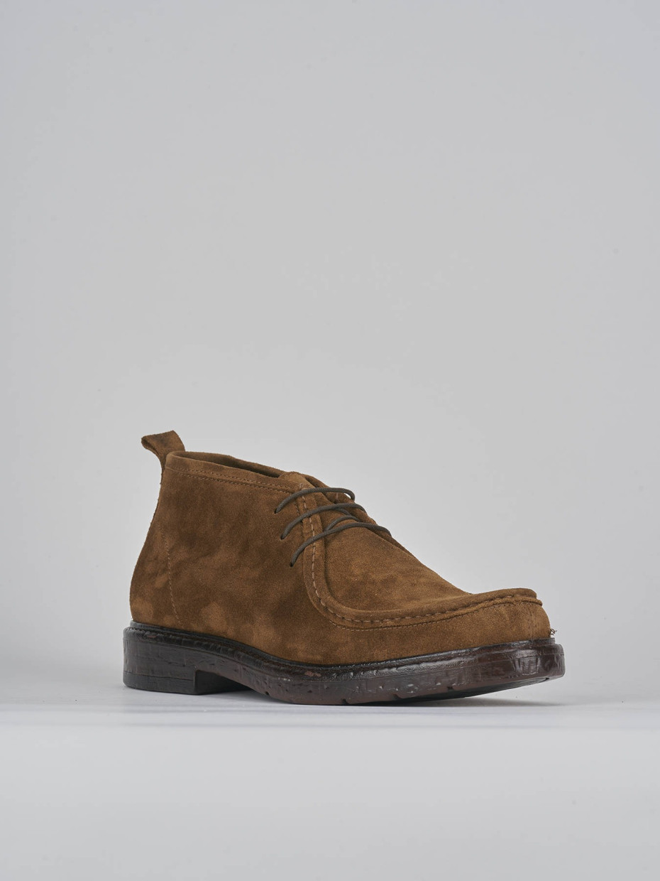 Combat boots brown suede