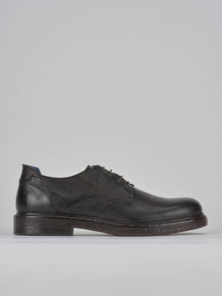 Lace-up shoes dark brown leather