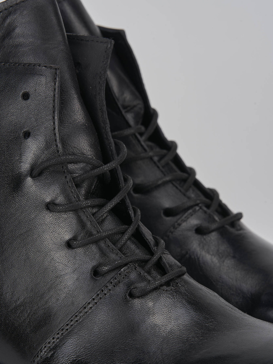 Combat boots black leather