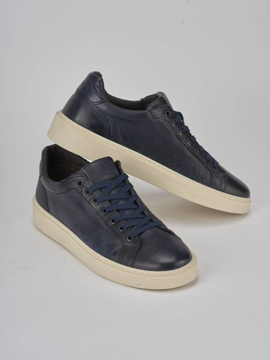 Sneakers blu leather