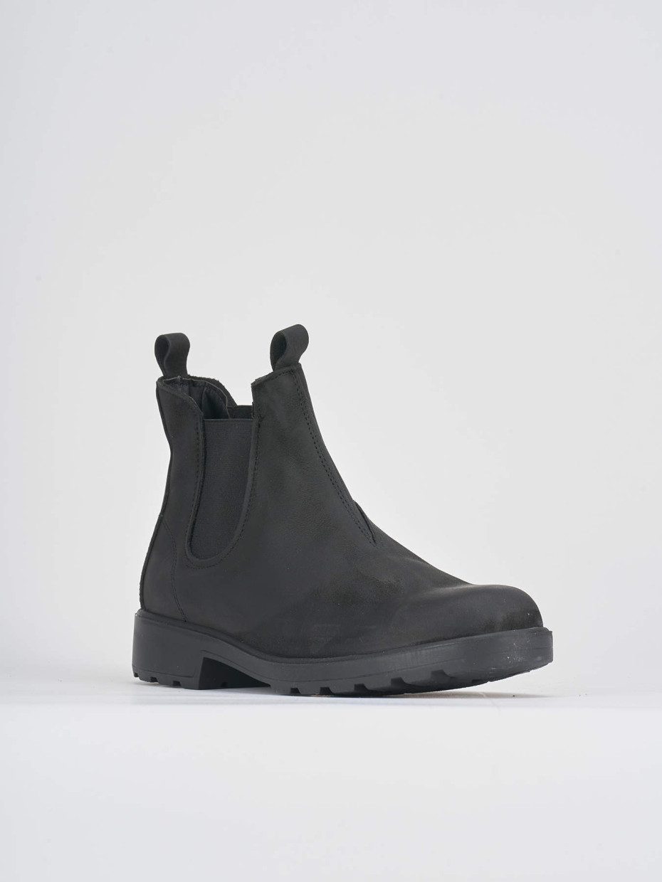 Ankle boots black nabuk