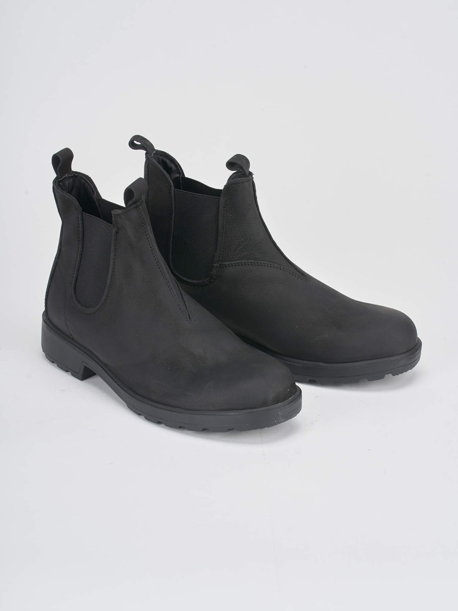 Ankle boots black nabuk