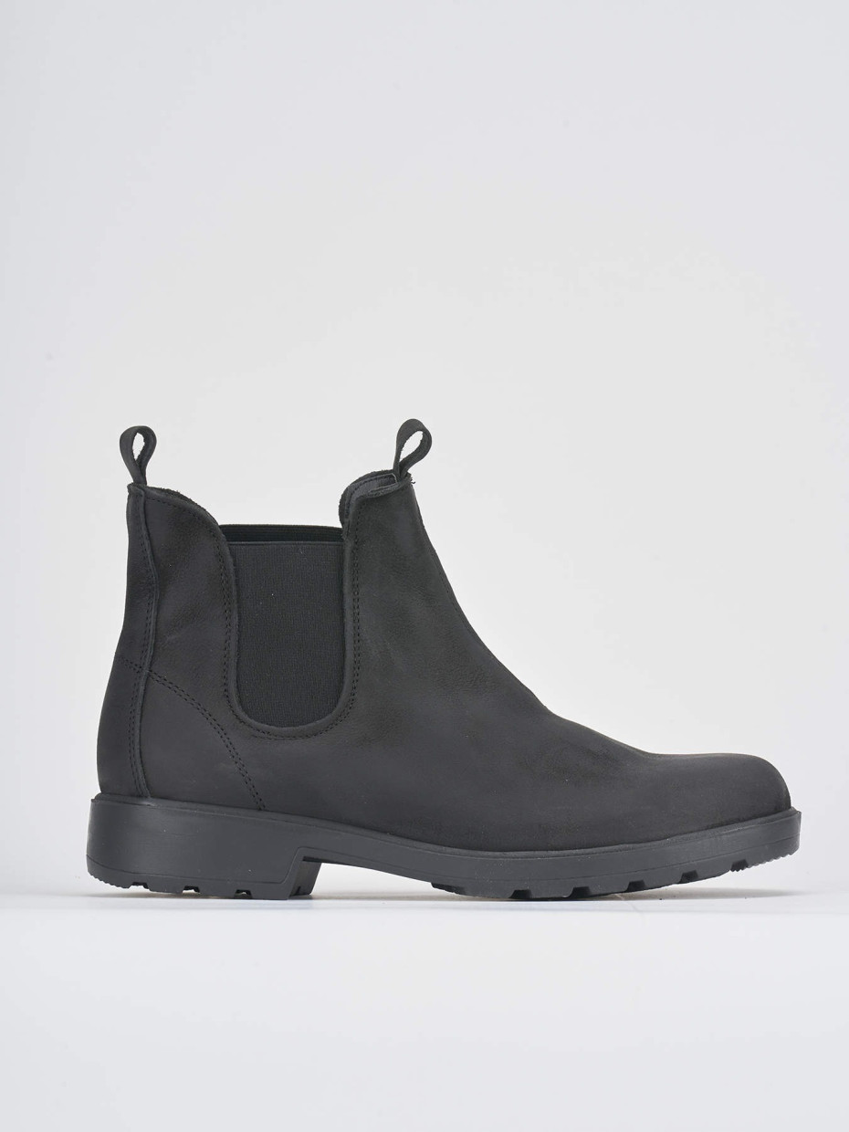 Ankle boots black nabuk