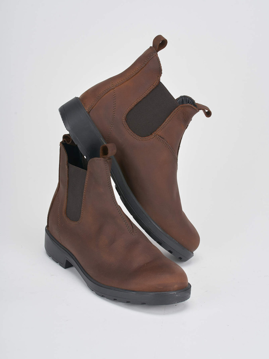 Ankle boots dark brown nabuk